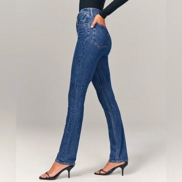 Abercrombie & Fitch Slim Straight Ultra High Rise Jean Size 27/4 - Picture 2 of 8